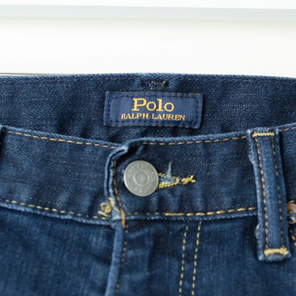 Polo Ralph Lauren Varick Slim Straight Mens 34x30 Blue Denim 5 Pocket
